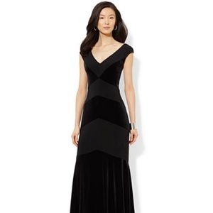 Lauren Ralph Lauren V-Neck Gown